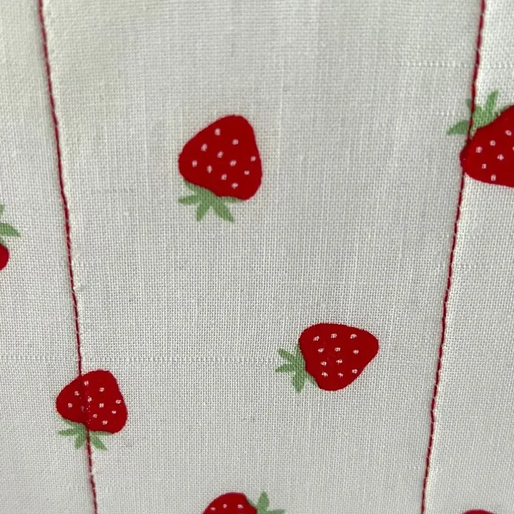 Berries & Polka Dots Handmade Womens Tote Handbag Large Cottagecore Farmhouse